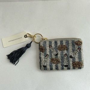 Anthropologie small beaded bag, NWT